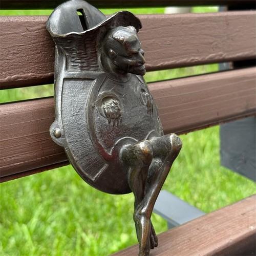 Antique bronze devil sculpture - devil,